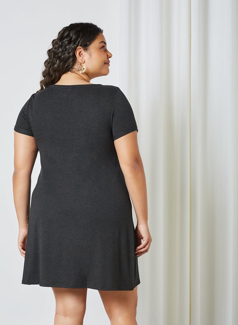 ONLY - Curve Mini T-Shirt Dress Black - Image 1
