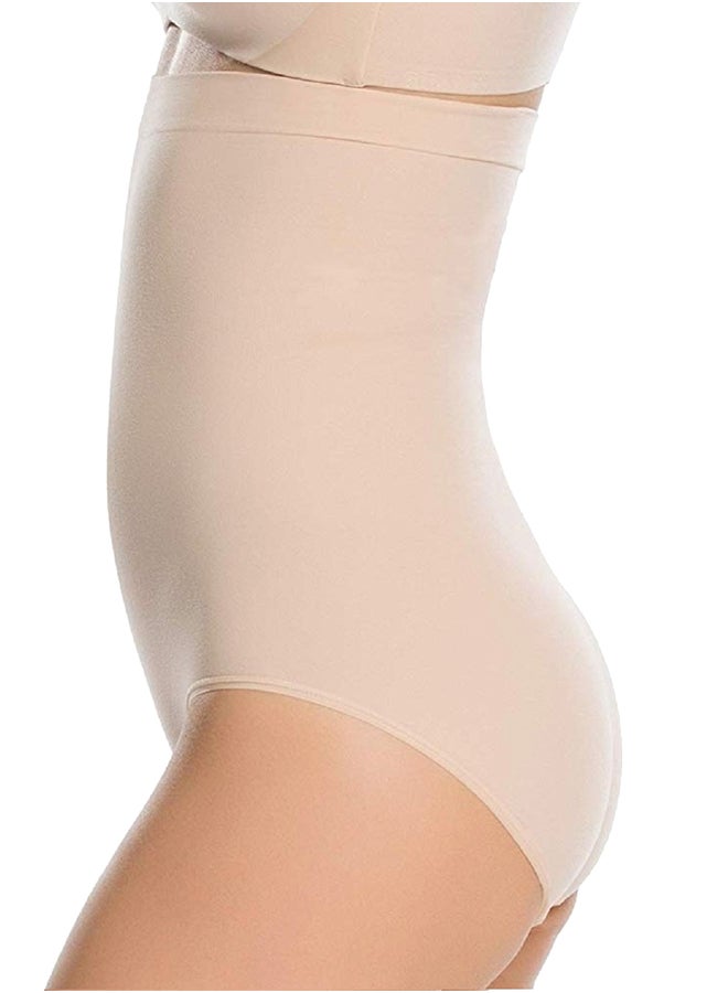 Glamroot Seamless High Waist Tummy Control Panty Shapewear Brief Beige - Image 3