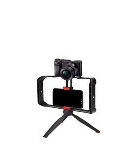 Tripod Handler Vlogger Selfie Youtuber Podcase Kit Black