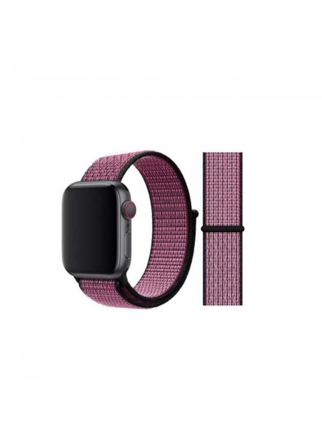 Generic - Sport Nylon Loop Band For Apple Watch 38mm 40mm 41mm Pink Blast - Image 1