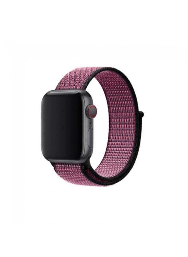 Generic - Sport Nylon Loop Band For Apple Watch 38mm 40mm 41mm Pink Blast - Image 1