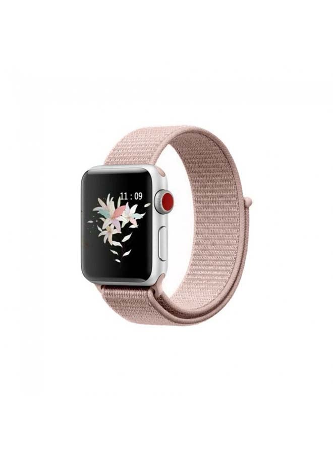 Generic - Sport Nylon Loop Band For Apple Watch 38mm 40mm 41mm Rose Gold - Image 1