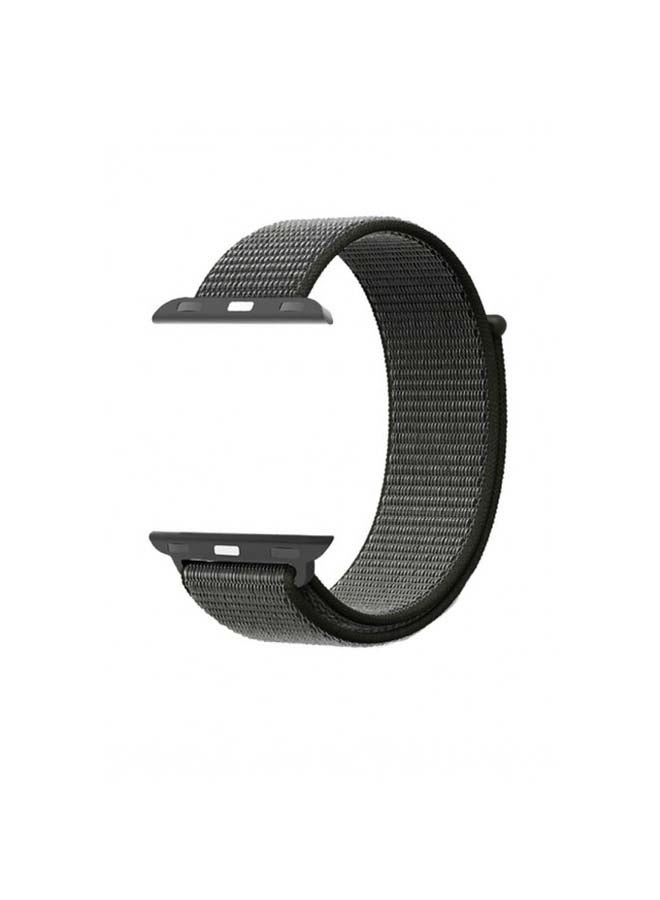 Generic - Sport Nylon Loop Band For Apple Watch 38mm 40mm 41mm Summit Black - Image 1