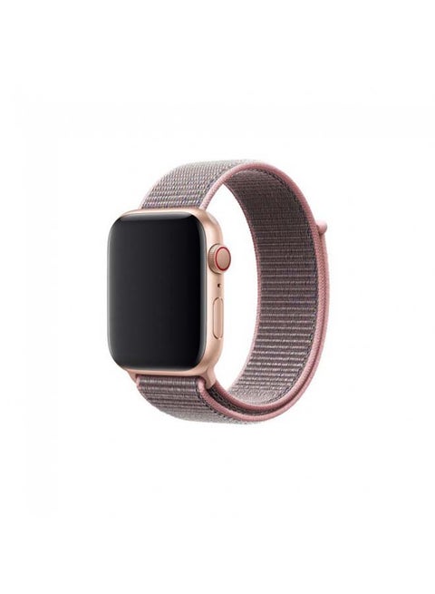 Sport Nylon Loop Band For Apple Watch 38mm 40mm 41mm Pink Sand