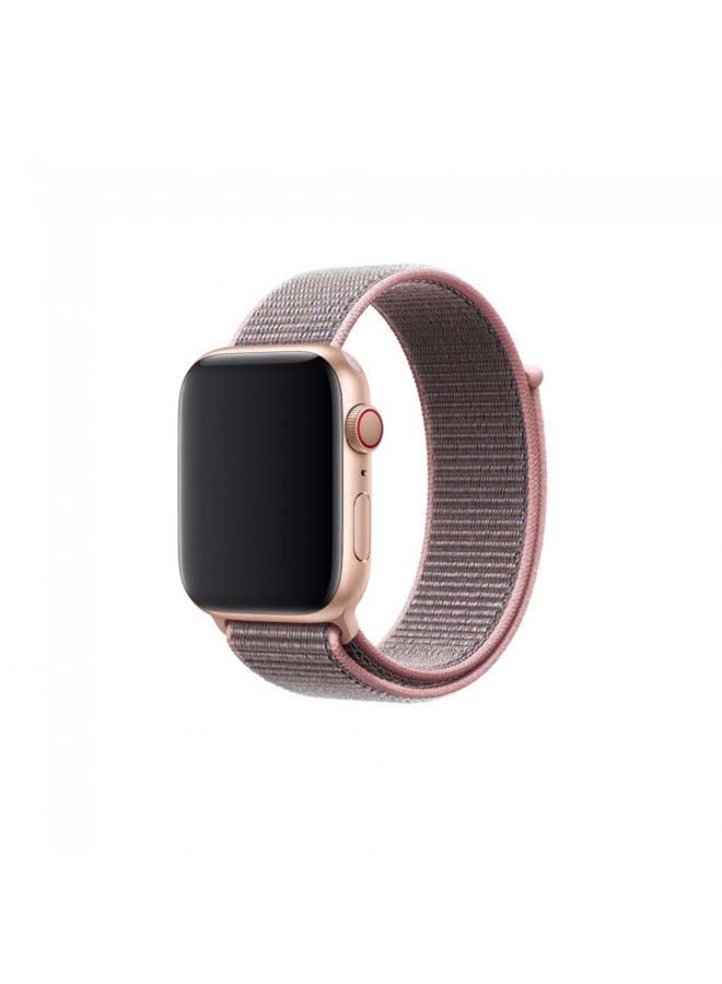 Sport Nylon Loop Band For Apple Watch 38mm 40mm 41mm Pink Sand