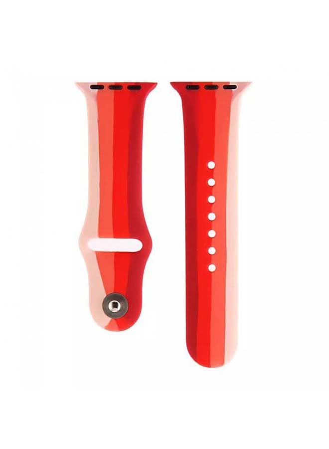 Generic - Replacement Silicone Band For Apple Watch red/pink - Image 1