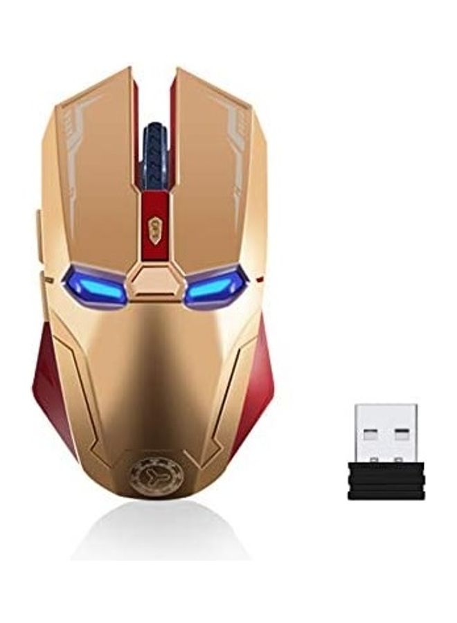 Six-Button Silent Bluetooth Mouse Gold - Image 1