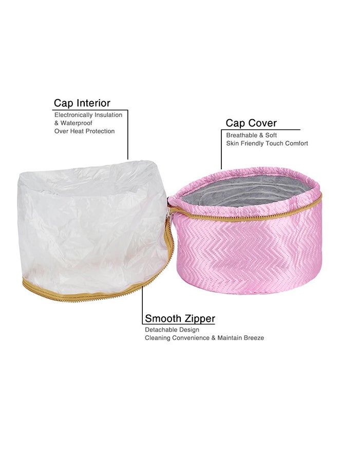 توشيونيكس قبعة بخار سبا كهربائية لمعالجة الشعر بالحرارة وردي 23x17سم - Image 2