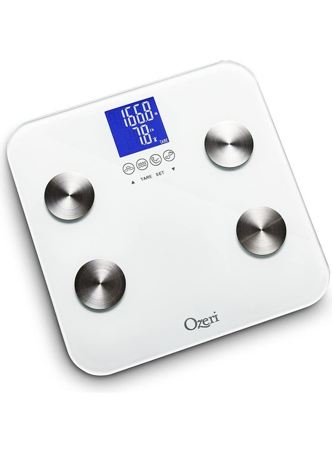 Ozeri - Auto Recognition And Infant Tare Technology Total Body Bath Scale White 12.2inch - Image 1
