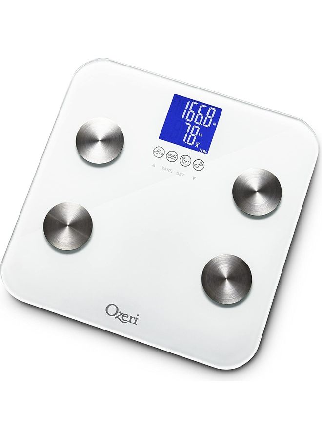 Ozeri - Auto Recognition And Infant Tare Technology Total Body Bath Scale White 12.2inch - Image 1