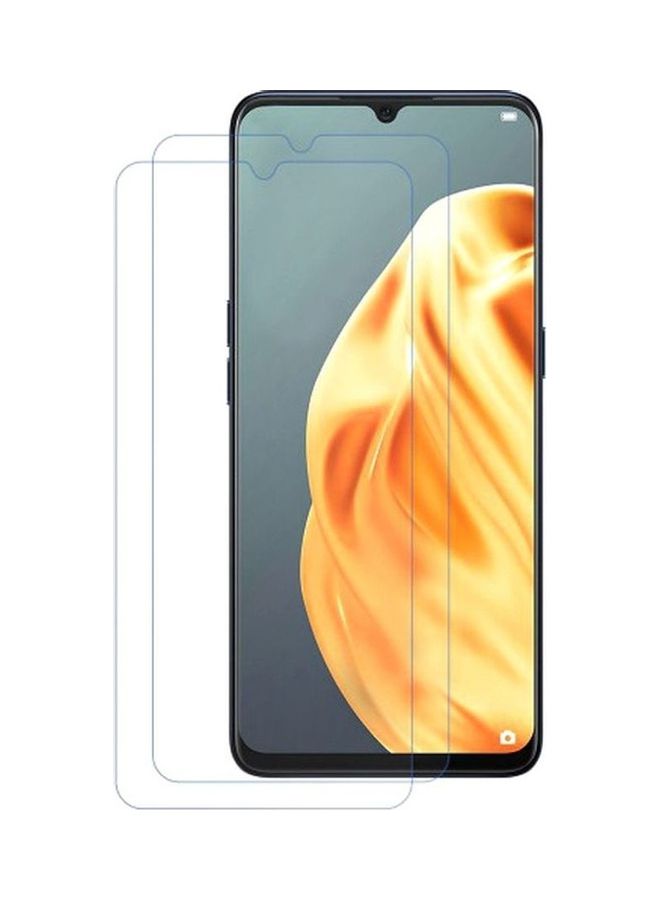 shAyzee 2-Piece Max Shieldz Tempered Glass Screen Protector For Oppo A91 Clear