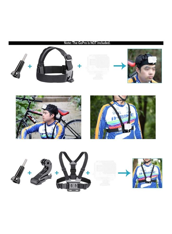 Rock Pow 50-In-1 Action Camera Accessory Set For GoPro Action Camera Black  - Image 3