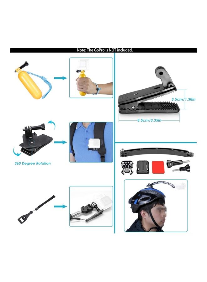Rock Pow 50-In-1 Action Camera Accessory Set For GoPro Action Camera Black  - Image 4