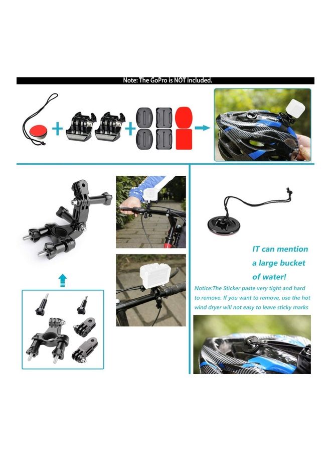 Rock Pow 50-In-1 Action Camera Accessory Set For GoPro Action Camera Black  - Image 5