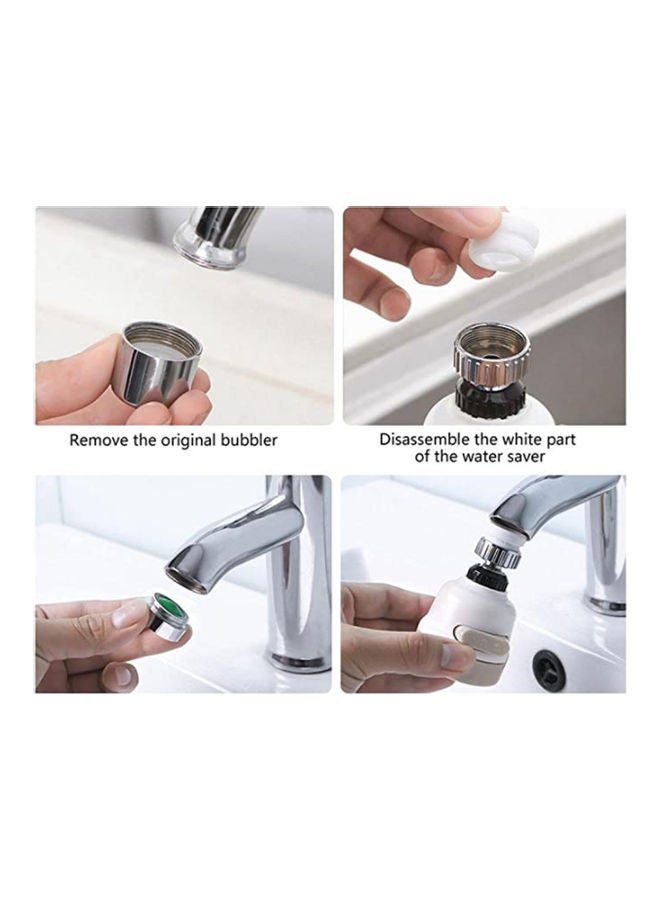 Head Nozzle Sprayer White/Silver 6x5x9cm - Image 3