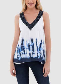 Tie-Dye Sleeveless Top White - v1615109499/N43652352V_1