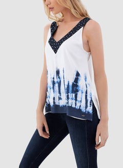 Tie-Dye Sleeveless Top White - v1615109499/N43652352V_3