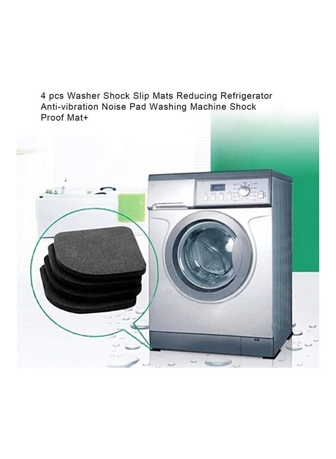 8-Piece Washing Machine Shock Proof Anti Vibration Pad Black  - Image 3