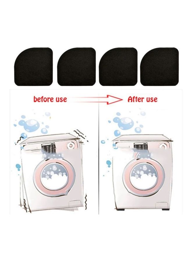 8-Piece Washing Machine Shock Proof Anti Vibration Pad Black  - Image 4