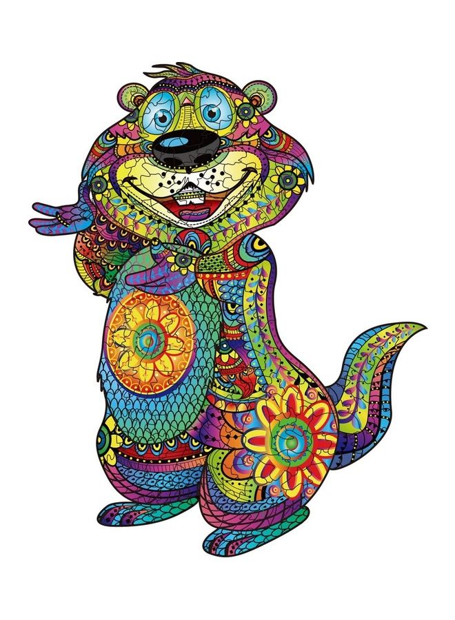 124-Piece Groundhog Wooden Jigsaw Puzzles 29x21x0.5cm - Image 1