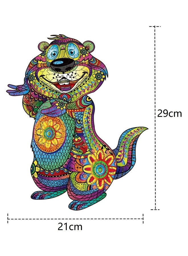 124-Piece Groundhog Wooden Jigsaw Puzzles 29x21x0.5cm - Image 2