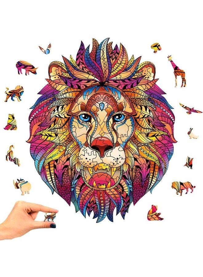 127 Piece Lion Wooden Jigsaw Puzzles 29x21x0.5cm - Image 2