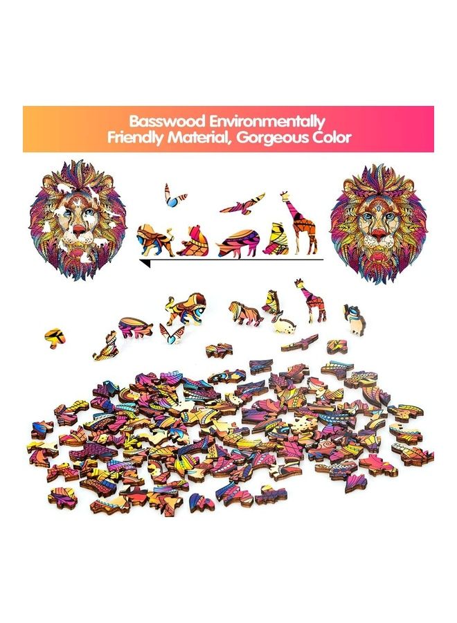 127 Piece Lion Wooden Jigsaw Puzzles 29x21x0.5cm - Image 4