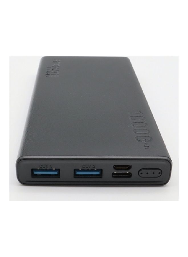 بروميت - باور بنك ذكي وصغير الحجم للشحن مزود بمنفذ USB مزدوج 10000.0 mAh أسود - Image 1