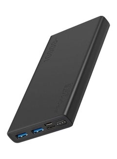 بروميت باور بنك ذكي وصغير الحجم للشحن مزود بمنفذ USB مزدوج 10000.0 mAh أسود  - Image 1