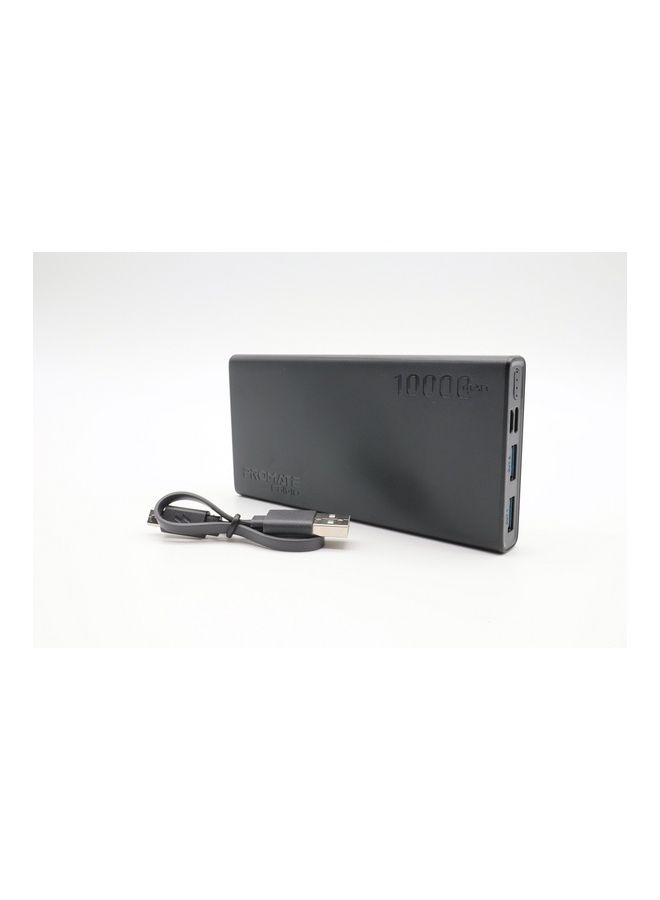 بروميت - باور بنك ذكي وصغير الحجم للشحن مزود بمنفذ USB مزدوج 10000.0 mAh أسود - Image 1