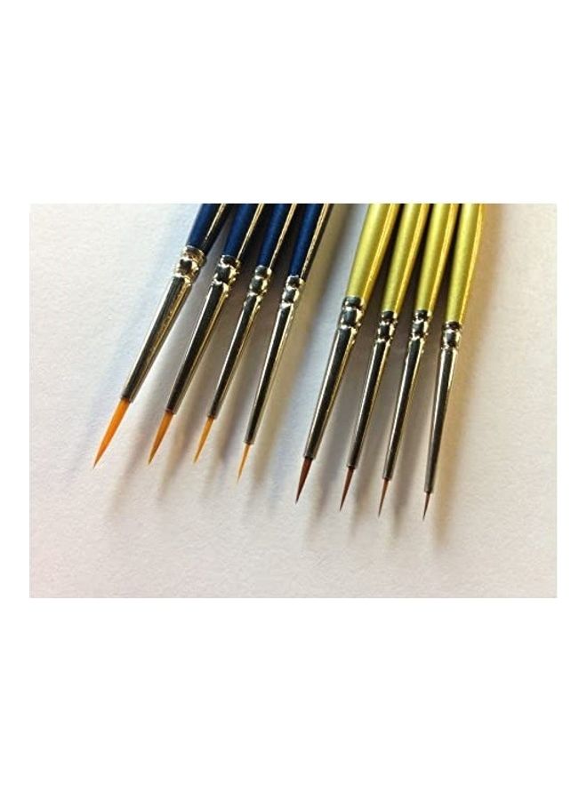 Generic 8 Piece Artists And Modelmakers Extra Fine Detail Brush Set Multicolour  - Image 1