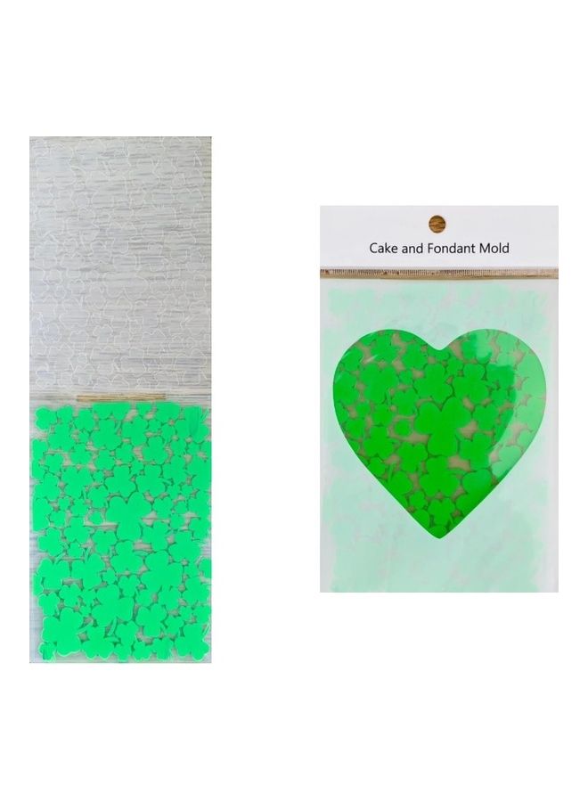 Generic - Clover Leaf Shape Textured Cake Decoration Folder Green - Image 1