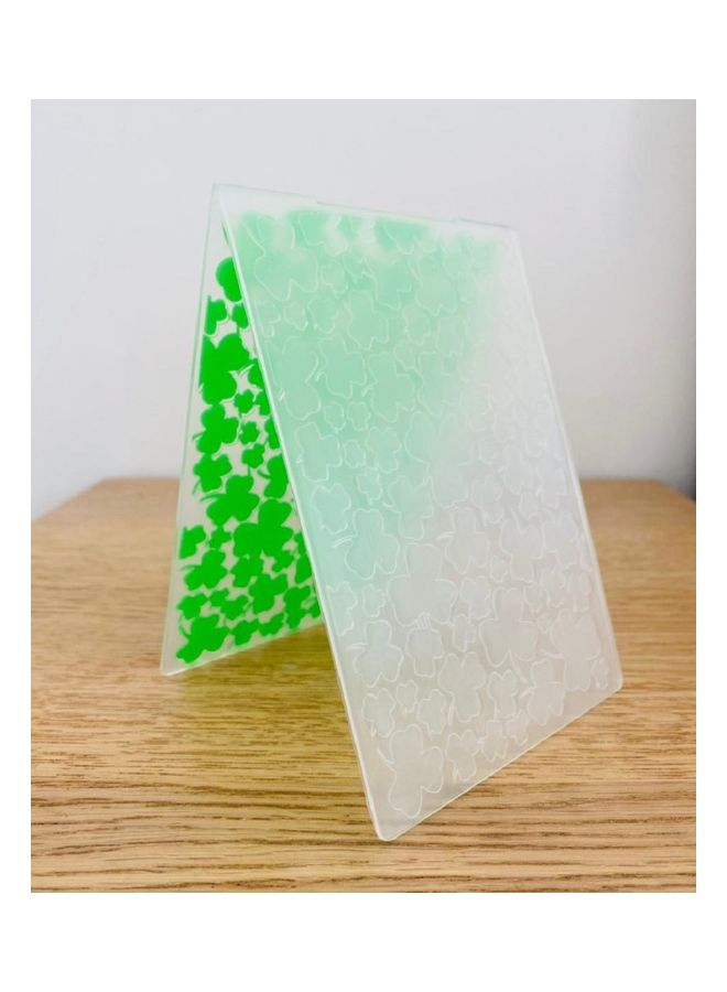 Generic - Clover Leaf Shape Textured Cake Decoration Folder Green - Image 1