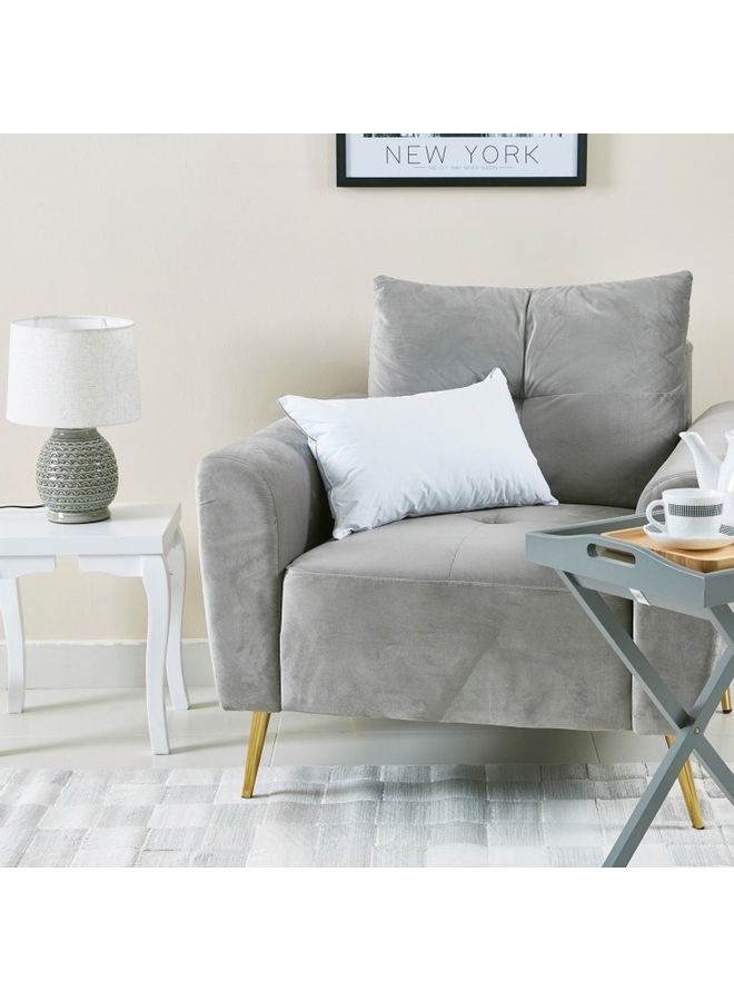 Home Box - Luxury Down Alternative Filled Cushion Cotton White 30 x 50cm - Image 1