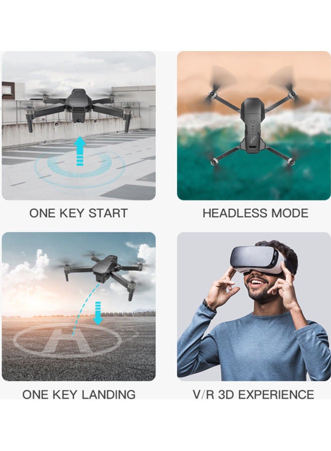 Generic - KF107 5G Wifi GPS 4K Camera RC Drone Brushless Drone Optical Flow Positioning RC Quadcopter with 3 Batteries Black Suitable for Beginners and Kids - Image 1
