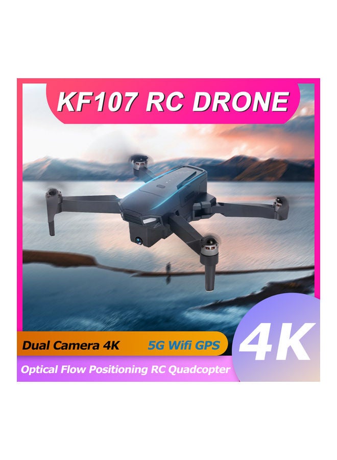 Generic - KF107 5G Wifi GPS 4K Camera RC Drone Brushless Drone Optical Flow Positioning RC Quadcopter with 3 Batteries Black Suitable for Beginners and Kids - Image 1