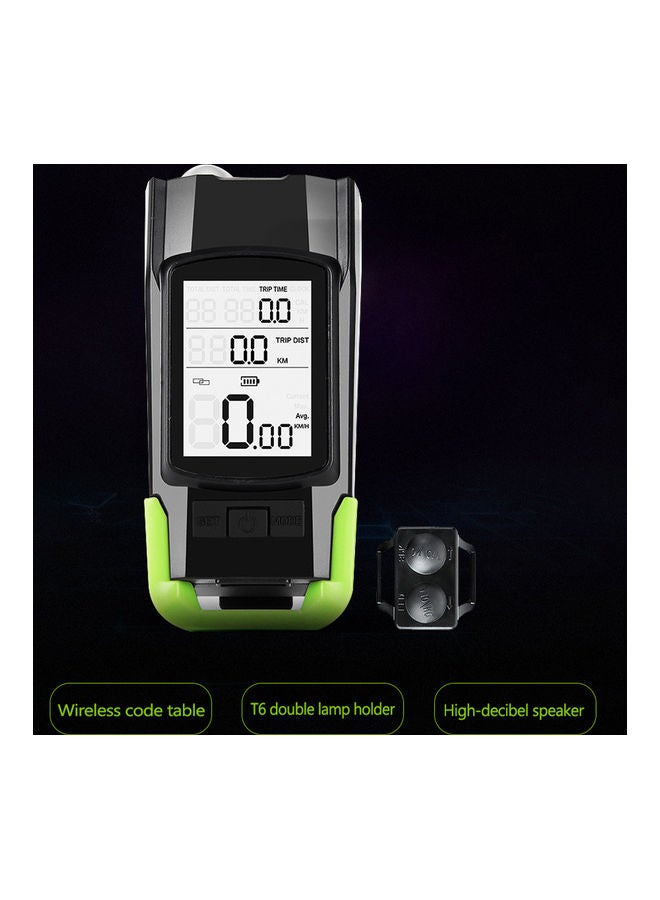 Generic - USB 3-in-1 Speedometer Plus Headlights Horn Bicycle 11x7cm - Image 1