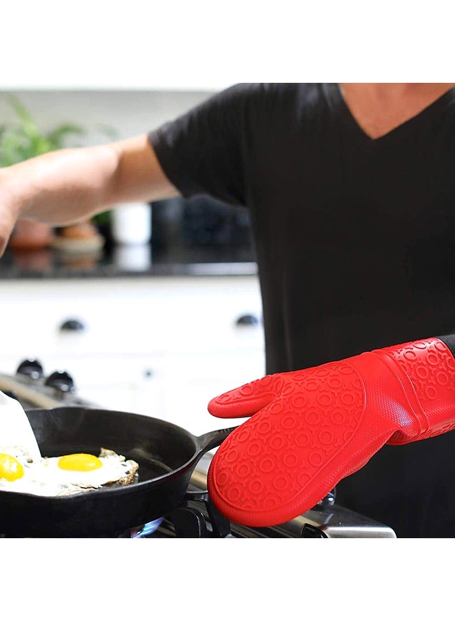 RK Silicon Oven Gloves red 36cm  - Image 2