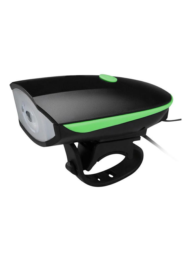 مصباح دراجة أمامي LED قابل لإعادة الشحن بمنفذ يو اس بي مع بوق 120 ديسيبل، 3 أوضاع إضاءة، مصابيح أمامية للدراجة مقاومة للماء لركوب الدراجات 10.5*7.5سم - Image 1