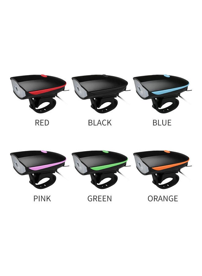 مصباح دراجة أمامي LED قابل لإعادة الشحن بمنفذ يو اس بي مع بوق 120 ديسيبل، 3 أوضاع إضاءة، مصابيح أمامية للدراجة مقاومة للماء لركوب الدراجات 10.5*7.5سم - Image 3