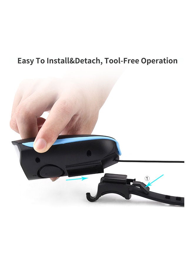 مصباح دراجة أمامي LED قابل لإعادة الشحن بمنفذ يو اس بي مع بوق 120 ديسيبل، 3 أوضاع إضاءة، مصابيح أمامية للدراجة مقاومة للماء لركوب الدراجات 10.5*7.5سم - Image 5