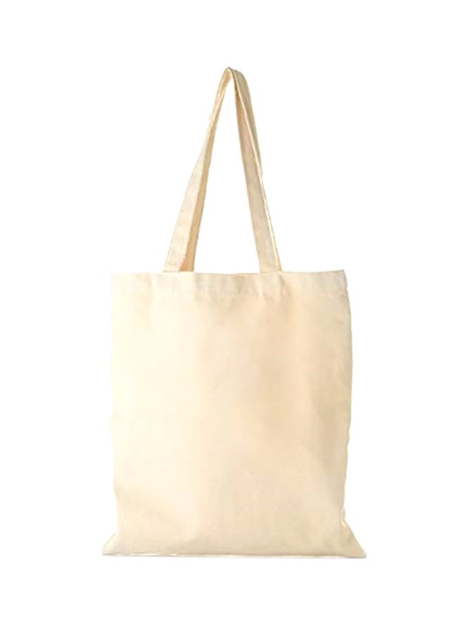 Eco-neutral 12-Piece Natural Canvas Tote Bags Beige 42x38cm  - Image 1
