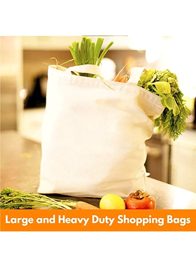 Eco-neutral - Set Of 15 Natural Cotton Canvas Tote Bags White - Image 1