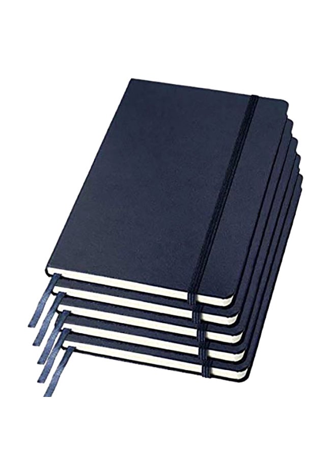 SANTHOME Pack Of 5 Classic Lined Notebook Blue  - Image 1