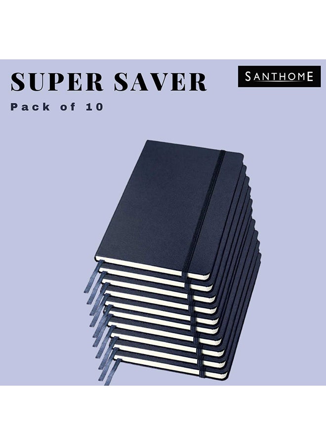 Pack Of 10 Classic Lined Notebook Blue - v1615118316/N44821377A_2