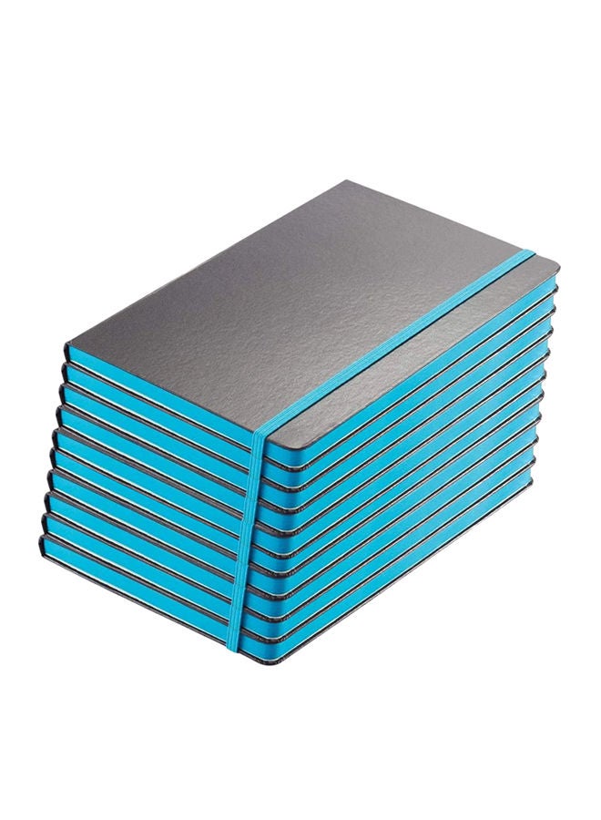SANTHOME Pack Of 10 Classic Lined Notebook Black/Blue  - Image 1