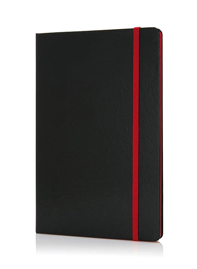 SANTHOME Pack Of 5 Classic Lined Notebook Black/Red - Image 2