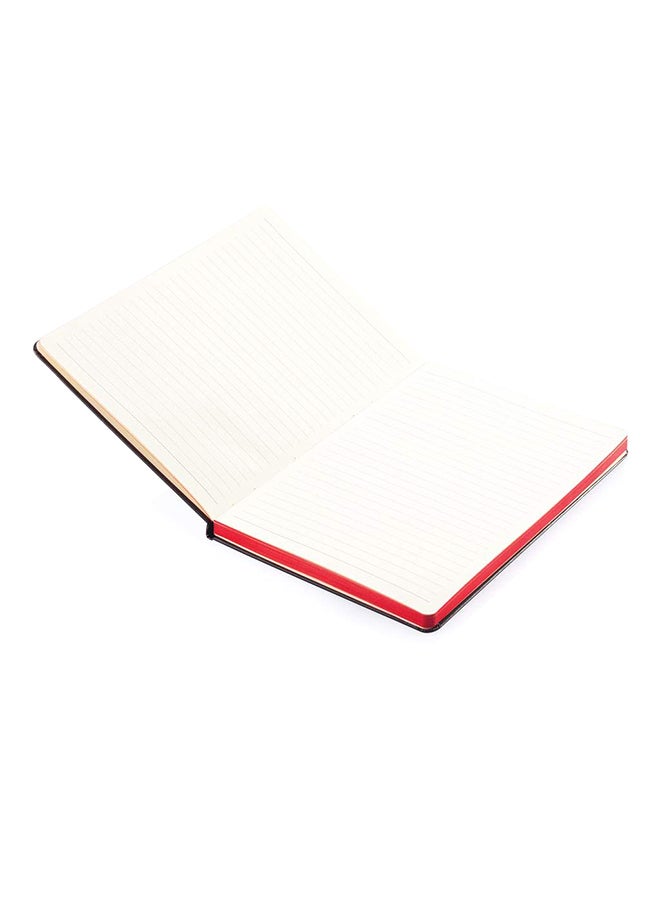 SANTHOME Pack Of 5 Classic Lined Notebook Black/Red - Image 4