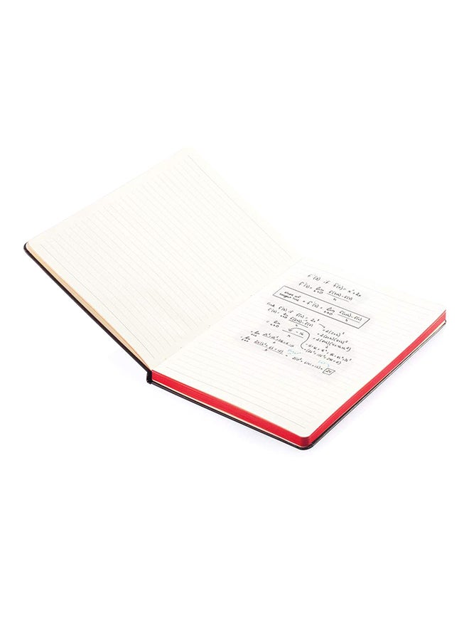 SANTHOME Pack Of 5 Classic Lined Notebook Black/Red - Image 5