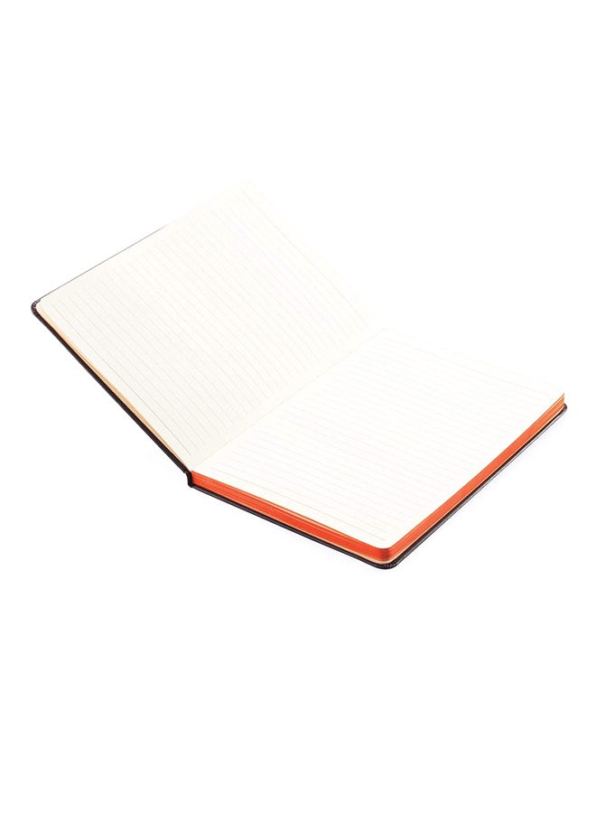 SANTHOME Pack Of 5 Classic Lined Notebook Black/Orange - Image 4